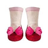 Kattie Mail ソックス 靴下 保温 秋冬 ベビー キッズ 赤ちゃん 新生児 お祝い 出産 祝い ムール用 柔らかいセット (ホトピンク, M)