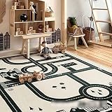 [NHYGDY] 寝室 子供用 カラー カーペット プレイマット 数字柄 道路柄 おもちゃ 遊びマット ゲーム 120*180 洗える 大判 フロアマット 防音 防臭 防カビ ベッドサイドラグ 速乾 滑り止め付き 子供部屋 赤ちゃん ベビー オールシーズン 玄関マット