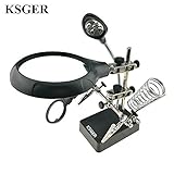KSGER Light Magnifier Lamp Welding Repair Tools Clamp Alligator Auxiliary Clip Stand Desktop Solderi