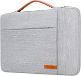 Lacdo 360°保護ラップトップスリーブケース 用 14 インチ MacBook Pro M5 Pro/Max A3426 A3427 (2026)、M5/M4/M3/M2/M1 A3434 A3112 A3401 A3185 A2918 A2992 | 13.8インチ Surface ラップトップ7th Copilot+PC コンピューターバッグ、グレー