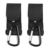 2pcs BuggyクリップベビーPram Pushchairベビーカーフックブラックby Generic