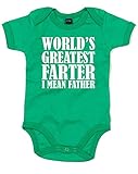 (世界で一番の父親。) World's Greatest Father, プリント　ベビースーツ - グリーン/白 12-18 ヶ月