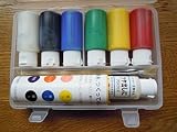 工具いらずの簡単キット!専用塗料６色+グロスワニス1本+筆2本セット