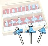 1/4 Shank x 15pc Router Bit Set Working Power Tools Shop Carbide Tipped with Case by I_S IMPORT