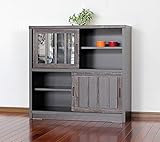 サイドボード キャビネット 完成品 和風 幅90cm (ブラウン)