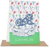 Yellow Owl Workshop Sketch Cat I Treasure You　カード