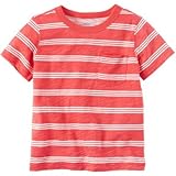 Carter's(カーターズ) ストライプポケットティ レッド トップス半袖Tシャツ 2歳【並行輸入】