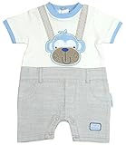 BabyPrem Baby Boy Blue Overalls One Piece服ロンパースMonkey Newborn – 6 mth カラー: ブルー