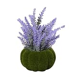 Zhhlinyuan 美しい Artificial Lavender Silk Flower Potted Plant for Home Decor