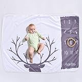 JlRqY Baby MonthlyマイルストーンGrowing毛布新生児幼児毛布DIY写真背景Props Personalized記念品Best Gifts For Baby