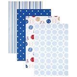 Hudson Baby Flannel Receiving Blankets, Blue by Hudson Baby [並行輸入品]