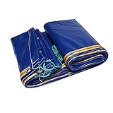 LIANGJUN 増粘 オーニング サンシェード ポリ塩化ビニル 両面 防水 日焼け止め キャンバス タープ 引裂抵抗 カバー布 アウトドア、 420g/m²、 厚さ0.35mm (色 : 青, サイ