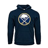 NHL Buffalo SabresスエードCrest Eliユースプルオーバーパーカー、YM、ネイビー
