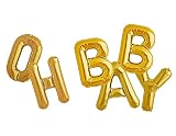 fecedyゴールドOh Baby Mylar Balloons forベビーシャワーパーティー装飾