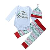 (プタス)Putars ベビー服 子供服 上下セット ロンパース 女の子 男の子 長袖 クリスマス MY FIRST CHRISTMAS 可愛い 秋 冬 新生児 歩行服 出産お祝い 記念日 プレゼント