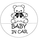 BABY IN CAR　くまのぬいぐるみ 防水・車両OKカッティングステッカー　STK7X1-BICBRB