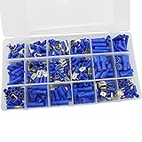 Aussel Assorted Insulated Electrical Wiring Wire Terminals Crimp Connector Butt Spade Ring Fork Set 
