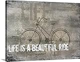 Rae Marlaプレミアムシックラップキャンバス壁アート印刷題名Life Is A Beautiful Ride 40" x 30" 2403524_24_40x30_none
