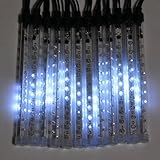LEDwholesalers Set of 12 Mini LED Snowfall Light Tubes Double Sided,13.8 Inches Long with Waterproof