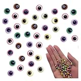 ファイニエ ビーズ 6ｍｍ 目玉 カラフル 丸 100個 ミックス 穴あり 目柄 ラウンド プラ 大容量 アクセサリー ハンドメイド 手芸 パーツ BD3923