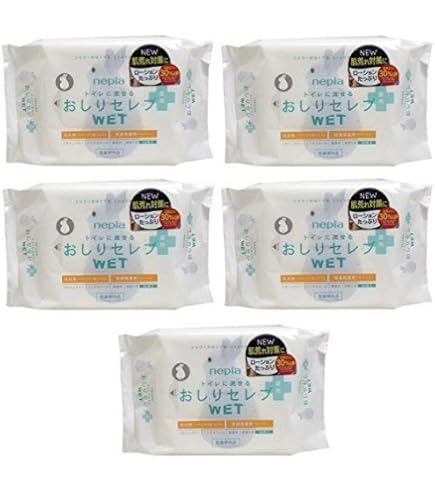 Amazon.co.jp: 【まとめ買い】ネピア おしりセレブWET 詰替 60枚入 無