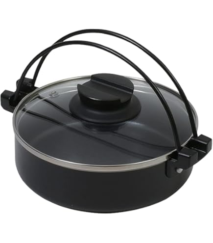Amazon｜三和精機製作所 すきやき鍋 ツル付(黒ぬり) 16cm 鉄鋳物