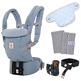 エルゴベビー ベビーキャリア ADAPT(アダプト) アズールブルー ヘッドサポートセット【正規代理店2年間保証付】 (アズールブルー)