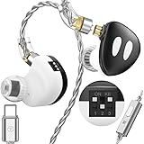 TRN-ORCA イヤモニ カナル型 イヤホン 【チューニング可能】 1DD モニターイヤホン イヤーモニター 高遮音性 IEM ハイレゾ イヤフォン 有線 QDC脱着式ケーブル Type-Cプラグ (マイク付き)