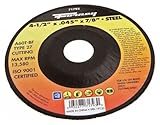 Forney 71793 Cut-Off Wheel with 7/8-Inch Arbor, Metal Type 27, A60T-BF, 4-1/2-Inch-by-00.45-Inch by 