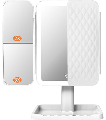 Amazon.co.jp: ニトリ(NITORI) LED卓上ミラー トレー付き 8100672