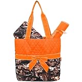 New Design Camo Quilted 3pcs Diaper Bag-orange by NGIL