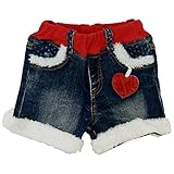 【秋冬物】 CHILD CHAMP(チャイルド チャンプ) スラブストレッチデニムボア切り替えショートパンツ 90cm /NB NO.C-86153301