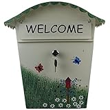 大容量 収納　鍵 付き ポスト ホワイト 新聞 雑誌 カラー ランダム