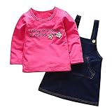 Tovadoo 子供服 ベビー服 女の子 トップス+サロペット 秋冬 長袖 フラワー アルファベット柄 可愛い 旅行 保育園 姉妹揃い