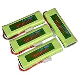 Simplyシルバー – 充電式バッテリ – 4個7.2 V 3800 mAh NI - MH充電式バッテリーパックRC w/タミヤプラグUSA