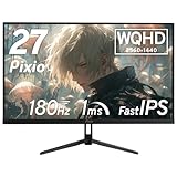 Pixio PX278 WAVE Black ゲーミングモニター 27インチ 180Hz WQHD 1ms Fast IPS ブラック スピ