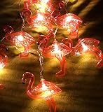 Seeshine フラミンゴ LED イルミネーションライト ベッドランプ ナイトライト ストリング 電池式 夜間照明 暖かい 屋外屋内にも適用 1.5m 10球
