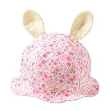 コネクトエム お耳付き チューリップハット ベビー UVカット ピンク 46cm 72-1007