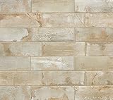 【B'stile】古レンガと古木をイメージしたタイル「Murale - ミュラル」（磁器質｜100×300mm｜屋内壁/屋内床/屋外壁用）1ケース (ベージュ)