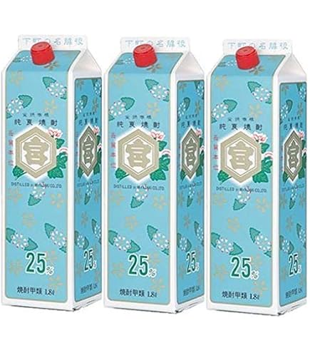 Amazon.co.jp: キンミヤ焼酎 25度 1800ml パック 甲類 （株）宮崎