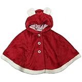 《秋冬春対応》(日本製) Pample Mousse(パンプルムース) ファーフード耳付きマント F(80cm~90cm)/RE NO.DP-74105