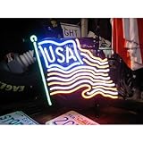 ネオンサイン 星条旗 USA FLAG ネオン管 ネオンライト 店舗照明 ガレージ アメリカン雑貨