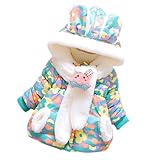 gillberryベビー乳児女の子冬暖かいフード付きコートクロークジャケット厚手服