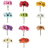 11束入りセット カラの造花 ミニリリー　アートフラワー　造花花束 人工観葉植物 カラフル 手作りブーケ 装飾品 インテリア