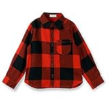 ブランシェス（branshes） バッファローチェック柄ネル長袖Tシャツ【レッド/（09）150cm】