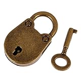 Baoblaze レトロ　南京錠　キー付き　トラベルロッカー　防盗対策　安全用　ブロンズ　　便利性