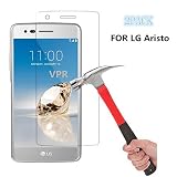 [ 2パック] LG lv3 / LG Aristo / LG k8 2017スクリーンプロテクター、VPRプレミアム強化ガラスfor LG lv3 / LG Aristo / LG k8 2017 