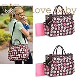 2本の美しい花が赤ちゃんのおむつ交換バッグ