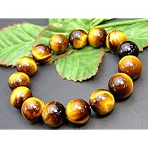 Amazon | [hinryo] 32385 14mm タイガーアイ 黄虎目石 内径18cm