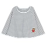 【Blume】360度見られても安心 授乳 ケープ ポンチョ 型 マタニティ 360度 安心 出産祝い フリーサイズ (ブラック＆ボーダー2)